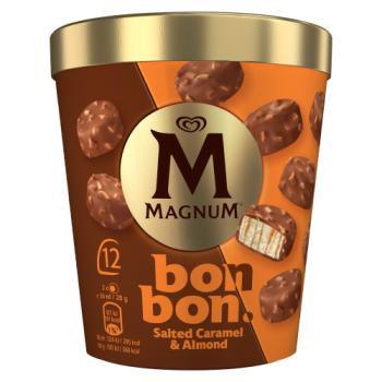 Magnum Bon Bon Ice Cream Frozen Snack Salted Caramel & Almond 12x 17 ml (204 ml) 