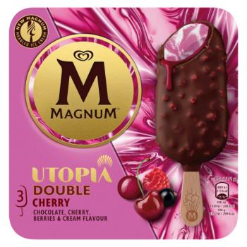 Magnum Utopia Ice Cream Sticks Double Cherry 3 x 85ml 