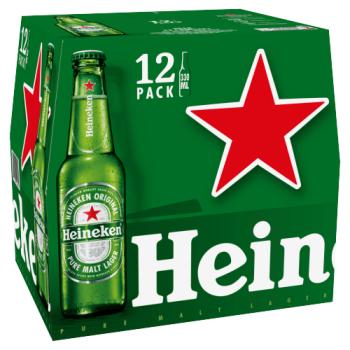 Heineken Lager Beer 12 x 330ml Bottles