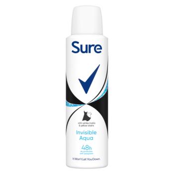 Sure Women Anti-perspirant Aerosol Invisible Aqua 150ml 