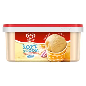 Wall's Soft Scoop Ice Cream Dessert Vanilla 1.8L 