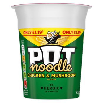Pot Noodle Chicken & Mushroom Standard Pmp 90 Gr