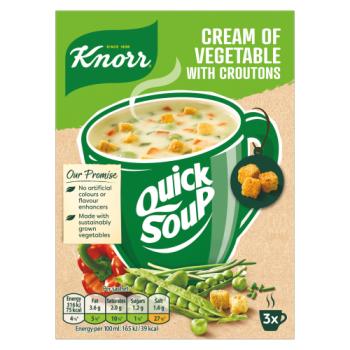 Knorr  Dry Soup Mix Cream of Vegetable with Croutons 51g 3 servings
