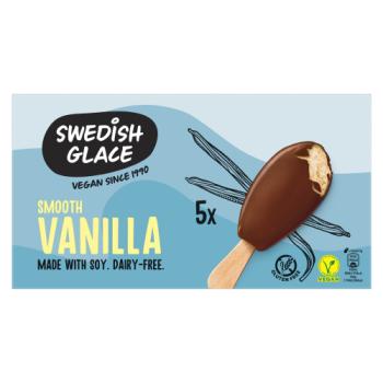 Swedish Glace  Ice Cream Sticks Smooth Vanilla 5 x 55 ml 