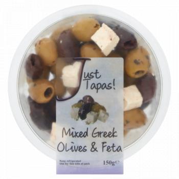 Just Tapas Mixed Greek Olives &#38; Feta