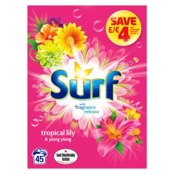 Surf  Biological Washing Powder Tropical Lily & Ylang-Ylang 2.925kg 