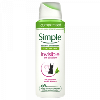 Simple  Invisible Anti-perspirant Deodorant Aerosol 125ml