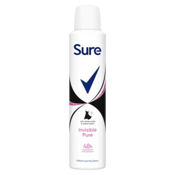 Sure  Anti-Perspirant Aerosol Invisible Pure 250ml 
