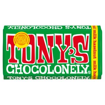 Tony's Chocolonely Fairtrade Milk Chocolate Hazelnut 180g
