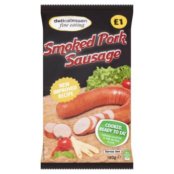 Delicatessen Fine Eating Smoked Pork Sausage 180g