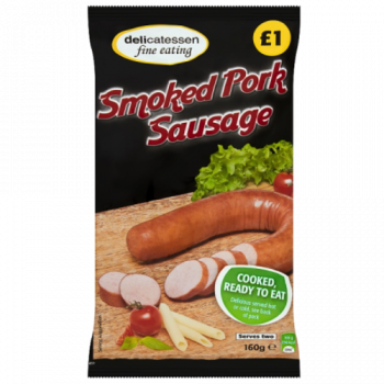 Delicatessen Fine Eating Smoked Pork Sausage 160g 
