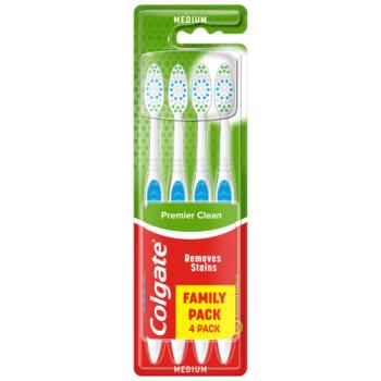 Colgate Premier Clean Medium Manual Toothbrush x4