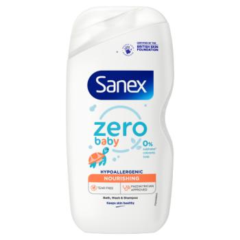 Sanex Zero% Hypoallergenic Nourishing Baby Bath Foam & Shampoo 450 ml