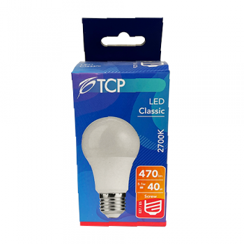 TCP LED Classic E27 ES 40W Bulb 1pk 