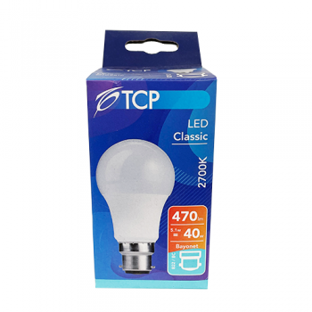 TCP LED Classic B22 BC 40W Bulb 1pk 
