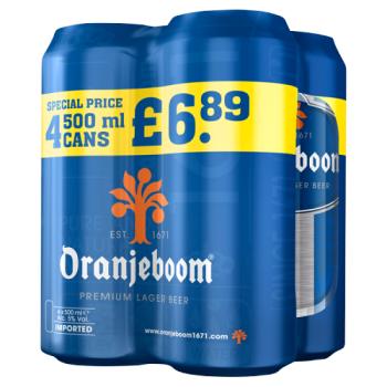 Oranjeboom Premium Lager Beer 4 x 500ml