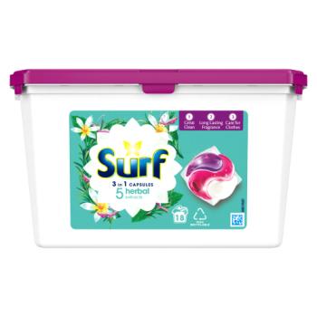 Surf  Washing Capsules 5 Herbal Extracts 3 in 1 capsules 32 washes 