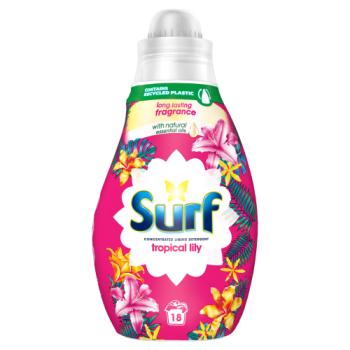 Surf  Concentrated Liquid Laundry Detergent Tropical Lily 18 Washes 