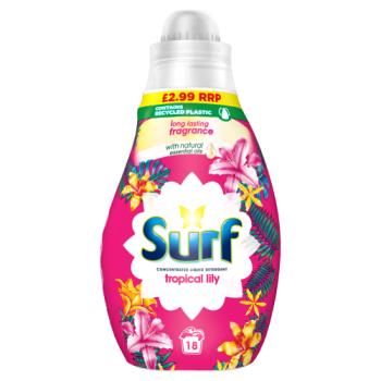 Surf  Concentrated Liquid Laundry Detergent Tropical Lily 18 Washes  PMP 