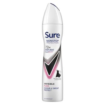 Sure Nonstop Protection Anti-Perspirant Aerosol Invisible Pure 250ml 