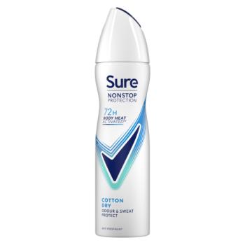 Sure Nonstop Protection Anti-Perspirant Aerosol Cotton Dry 150 ml 