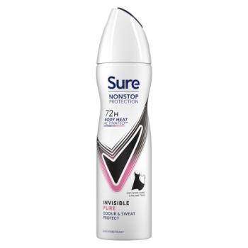 Sure Nonstop Protection Anti-Perspirant Aerosol Invisible Pure 150ml 
