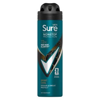 Sure Men Nonstop Protection Anti-Perspirant Aerosol Sport Cool 150ml 