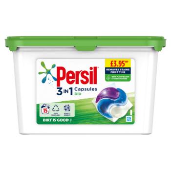 Persil  3 in 1 Bio Laundry Washing Capsules Bio 15 Wash 
