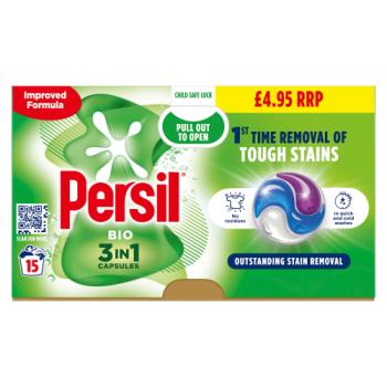 Persil 3 in 1 Washing Capsules Bio 15 Washes 