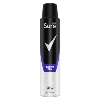 Sure Men  Anti-Perspirant Aerosol Active Dry 200ml 