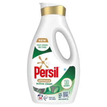 Persil Ultimate Laundry Washing Liquid Detergent Active Clean 918ml (34 washes) 