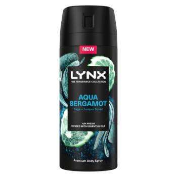 Lynx Fine Fragrance Collection Premium Body Spray Aqua Bergamot 150ml 