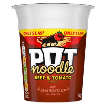 Pot Noodle  Standard Pot Beef & Tomato 90g 