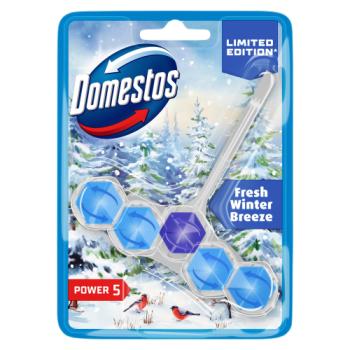 Domestos Power 5 Toilet Rim Block Fresh Winter Breeze 50g 
