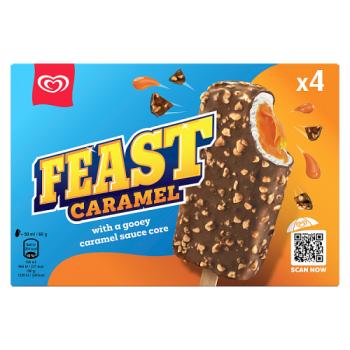 Feast Caramel Ice Cream Sticks 4x 90 ml