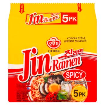 Ottogi Jin Ramen Instant Noodles Spicy Flavour 120g x 5 (600g)