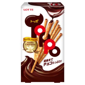 Lotte Toppo Duble Flavor Vanilla Chocolate 40g