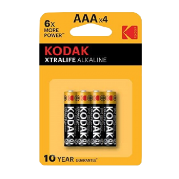 Kodak Xtralife Alkaline AAA Batteries 4pk 