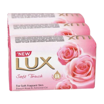 Lux Soft Touch Soap Bars French Rose & Almond Oil 3pk 