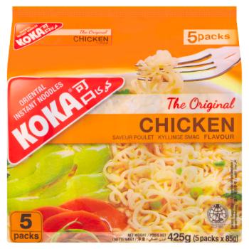 Koka The Original Chicken Flavour Oriental Instant Noodles 5 x 85g (425g)