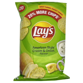 Lay's American Style Cream & Onion Flavour Potato Chips 50g 