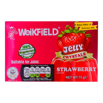 WeiKFiELD Jelly Crystals Strawberry Flavour Vegetarian 75g 