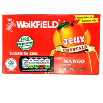 WeiKFiELD Jelly Crystals Mango Flavour Vegetarian 75g 