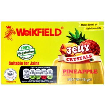 WeiKFiELD Jelly Crystals Pineapple Flavour Vegetarian 75g 