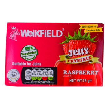 WeiKFiELD Jelly Crystals Raspberry Flavour Vegetarian 75g 