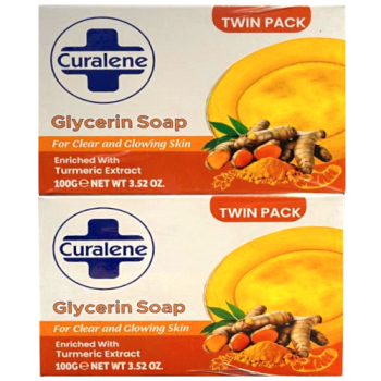 Curalene Glycerin Soap with Turmeric Extract Twin Pack 2 x 100g 
