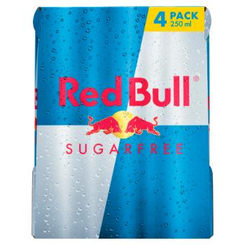 Red Bull Energy Drink Sugar Free 4 x 250ml 