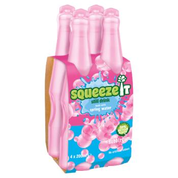 Squeeze It Still Drink Bubblegum 4 x 200ml