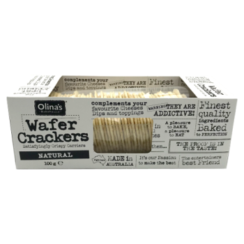 Olina's Bakehouse Wafer Crackers Natural 100g 