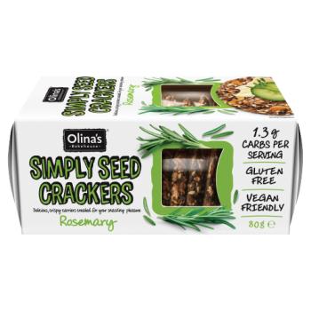 Olina's Bakehouse Simply Seed Crackers Rosemary